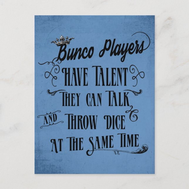 Carte Postale Joueuses de Bunco Ont du Talent avec Couronne (Devant)