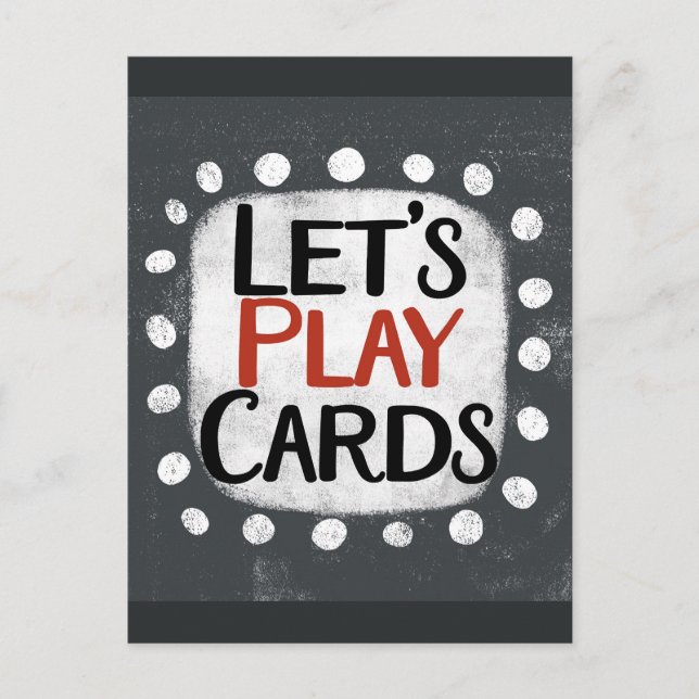 Carte postale Jouons aux Cartes (Devant)