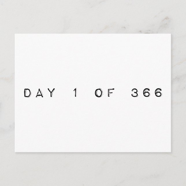 Carte Postale jour 1 de 366 HAPPY LEAP YEAR (Devant)