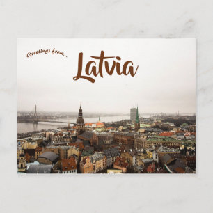Carte Postale Jour couvert à Riga Lettonie