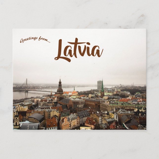 Carte Postale Jour couvert à Riga Lettonie