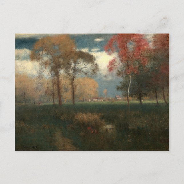 Carte Postale Jour d'automne ensoleillé par George Inness (Devant)