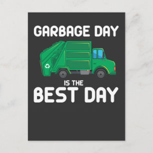 Carte Postale Jour de collecte des déchets Camion à ordures Cami