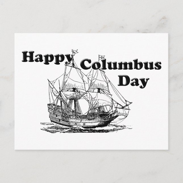 Carte Postale Jour de Columbus (Devant)