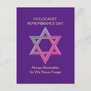 Carte Postale Jour de commémoration de l'Holocauste