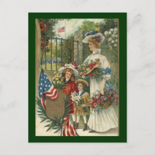 Carte Postale Jour de décoration d'honneur vintage