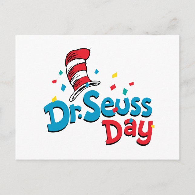 Carte Postale Jour de Dr. Seuss | Confettis (Devant)