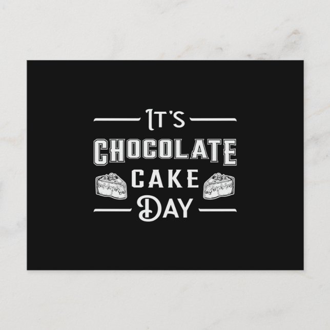 Carte Postale Jour de gâteau chocolat Candy Sweet Idée cadeau (Devant)