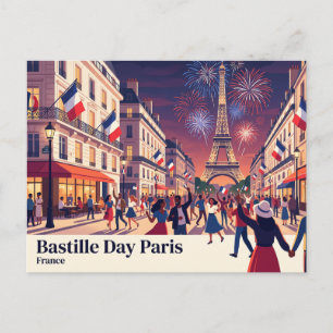 Carte Postale Jour de la Bastille Paris France