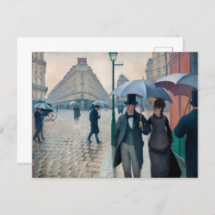 Carte Postale Jour de la pluie dans Paris Street   Gustave Caill