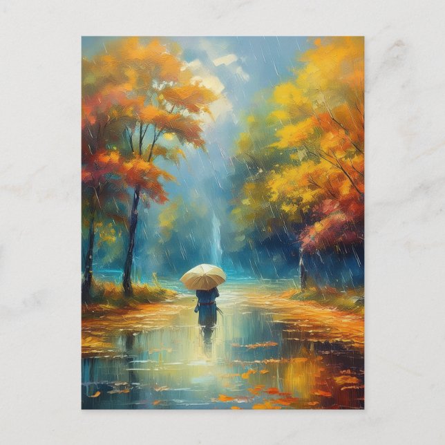 Carte Postale Jour de la pluie IA (Devant)
