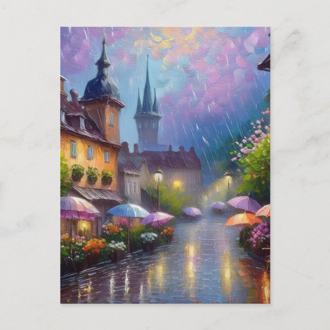 Carte Postale Jour de la pluie IA (Devant)