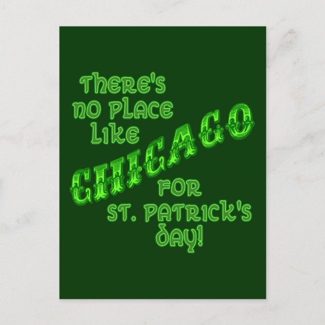 CARTE POSTALE JOUR DE LA SAINT PATRICK CHICAGO (Devant)