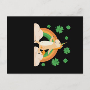 Carte Postale Jour de la Saint Patrick Unicorn