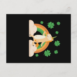Carte Postale Jour de la Saint Patrick Unicorn