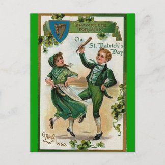 Carte Postale Jour de la Saint Patrick vintage