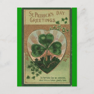 Carte Postale Jour de la Saint Patrick vintage