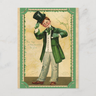 Carte Postale Jour de la Saint Patrick vintage irlandais Top of 