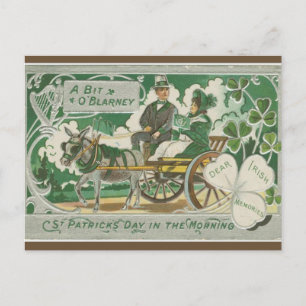 Carte Postale Jour de la Saint Patrick vintage Le Matin