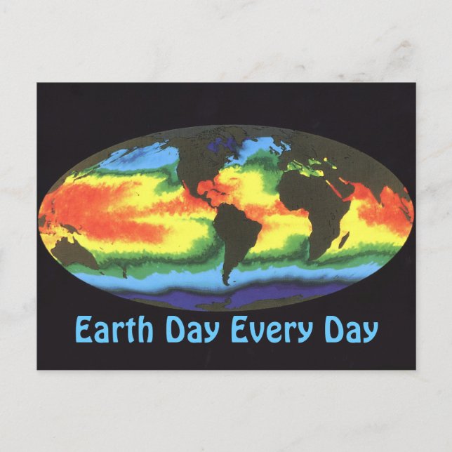 Carte Postale Jour de la Terre 2012 - Température globale de la  (Devant)