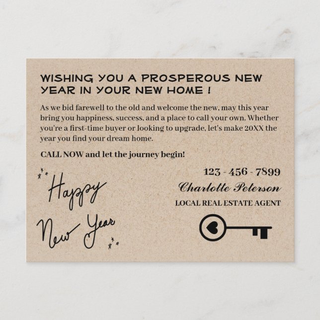 Carte Postale Jour de l'année dans l'immobilier moderne (Devant)