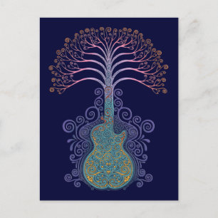 Carte Postale Jour de l'Arbre à Guitare