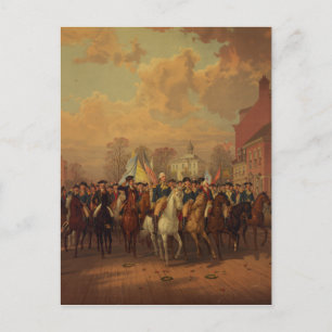 Carte Postale Jour de l'évacuation Entrée de Washington New York