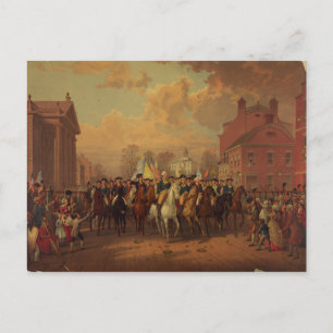 Carte Postale Jour de l'évacuation Entrée de Washington New York