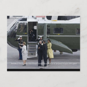 Carte Postale Jour de l'investiture en photos Bush quittant Wash