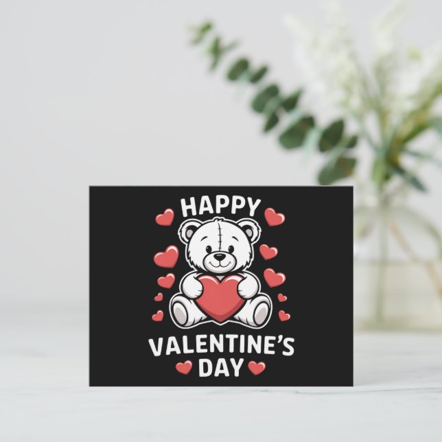 Carte Postale Jour de l'ours Heureuse Sainte-Valentin (Debout devant)
