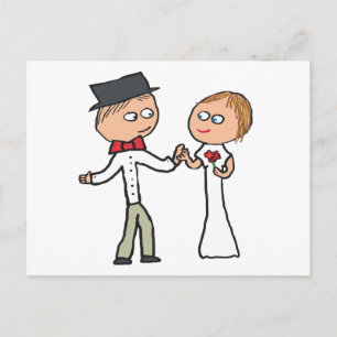 Carte Postale Jour de mariage de mariée et de chambre