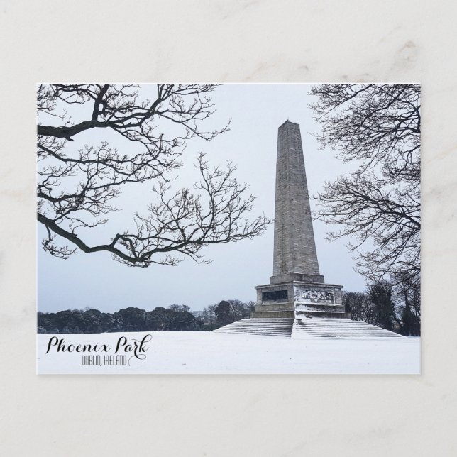 Carte Postale Jour de neige au parc Phoenix (Devant)