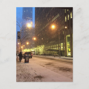 Carte Postale Jour de neige New York City NYC Manhattan Neige d'