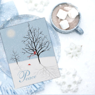 Carte postale Jour de Noël de la forêt enchantée