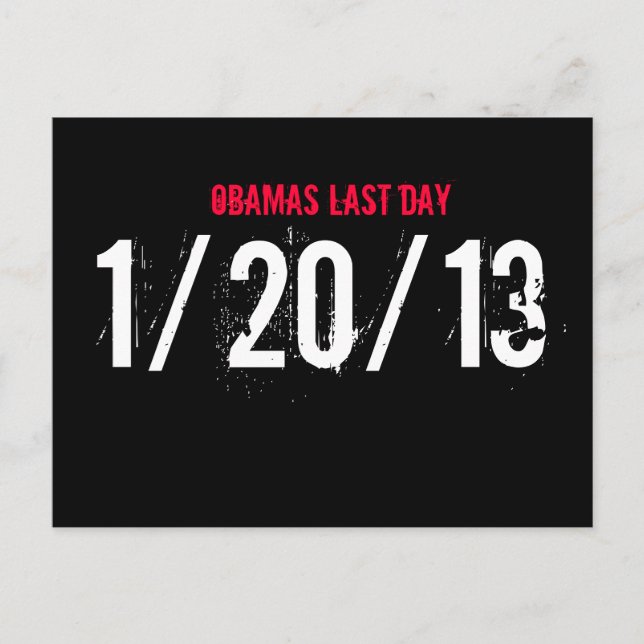 CARTE POSTALE JOUR DERNIER OBAMAS, 20/01/13 (Devant)