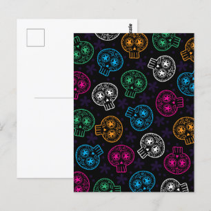 Carte Postale Jour des crânes de sucre de la Calaverita morte