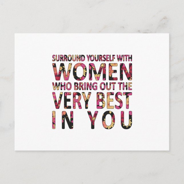 Carte Postale Jour des femmes Puissance féminine Femme Féminisme (Devant)