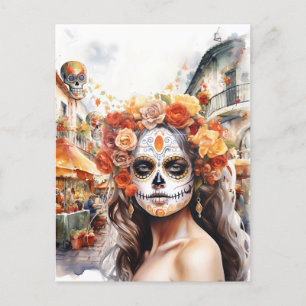 Carte Postale Jour des morts de La Catrina