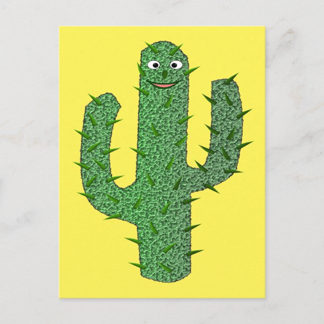 Carte Postale Jour des morts heureux Cactus (Devant)