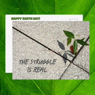 Carte Postale Jour des terres la lutte est Real Tree Seedling