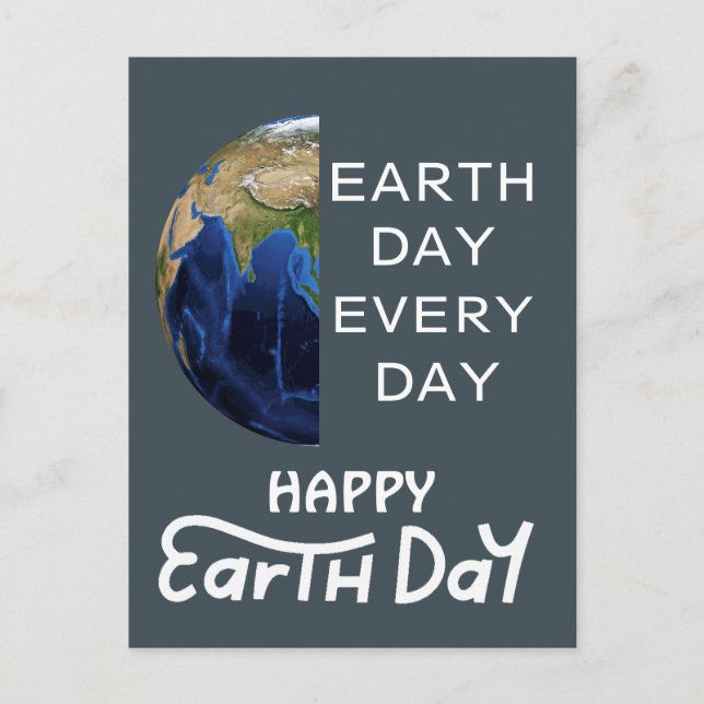 Carte Postale jour des terres tous les jours, devenez écolo, Sau (Devant)