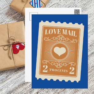 Carte Postale Jour des Valentines de Courrier d'amour mignon