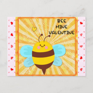 Carte Postale Jour des Valentines pour la mienne d'abeilles