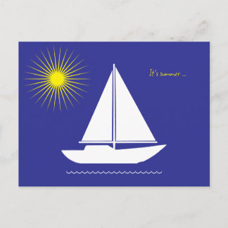 Carte postale Jour d'été sur le lac dans un bateau