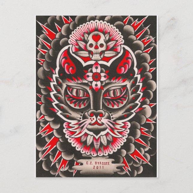 Carte Postale Jour du chat mort (Devant)