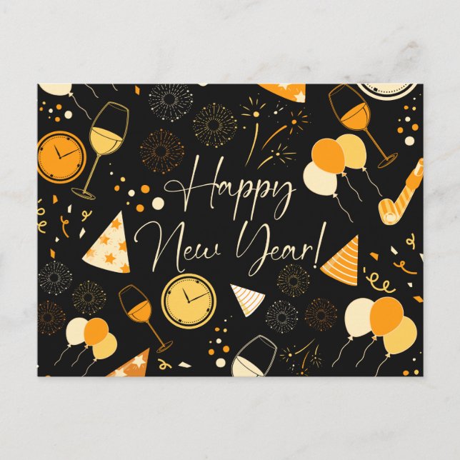 Carte Postale Jour du Nouvel An (Devant)