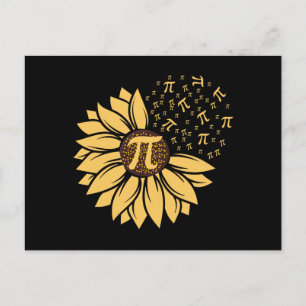 Carte Postale Jour du Pi Joyeux tournesol