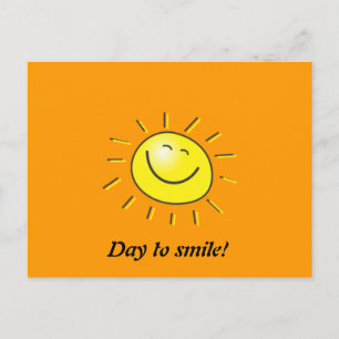 Carte Postale Jour ensoleillé, soleil souriant, Jour pour sourir