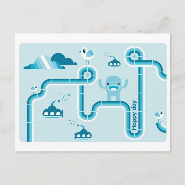 Carte Postale jour heureux (Devant)