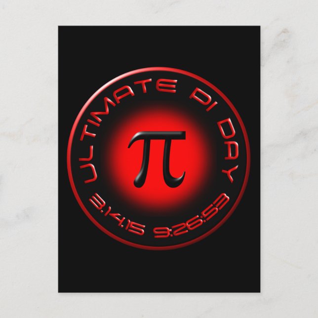 Carte Postale Jour Pi 2015 3.14.15 9:26:53 (rouge) (Devant)